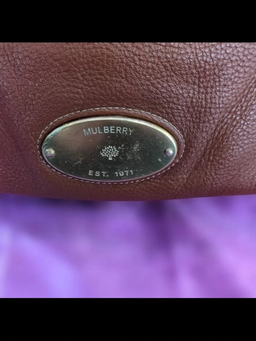 Mulberry Chestnut Brown Pebbled Leather Shoulder Bag
